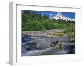 Upper Sandy River & Mt. Hood-Steve Terrill-Framed Photographic Print