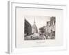 Upper Street, Islington, London, 1819-Augustus Charles Pugin-Framed Giclee Print