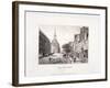 Upper Street, Islington, London, 1819-Augustus Charles Pugin-Framed Giclee Print