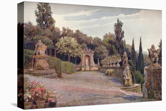 'Upper Terrace, Villa Imperiale, Genoa', 1900-George Samuel Elgood-Stretched Canvas
