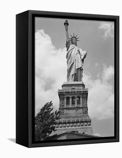 Upper View of Statue of Liberty-Philip Gendreau-Framed Stretched Canvas