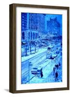 Upper West Side, Manhattan, Snow, 2013-Anthony Butera-Framed Photographic Print