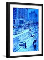 Upper West Side, Manhattan, Snow, 2013-Anthony Butera-Framed Photographic Print