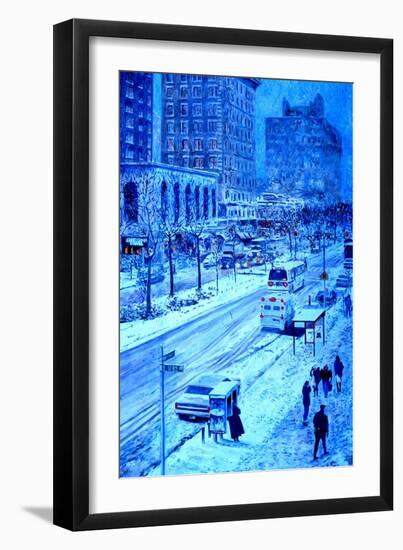 Upper West Side, Manhattan, Snow, 2013-Anthony Butera-Framed Photographic Print