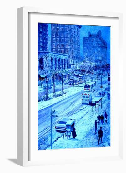 Upper West Side, Manhattan, Snow, 2013-Anthony Butera-Framed Photographic Print