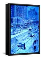 Upper West Side, Manhattan, Snow, 2013-Anthony Butera-Framed Stretched Canvas