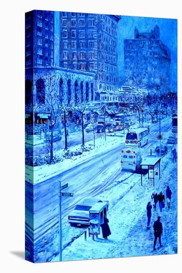 Upper West Side, Manhattan, Snow, 2013-Anthony Butera-Stretched Canvas