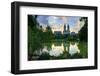 Upper West Side Skyline from Central Park Lake in New York City.-Sean Pavone-Framed Photographic Print