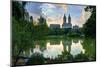 Upper West Side Skyline from Central Park Lake in New York City.-Sean Pavone-Mounted Photographic Print