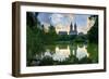 Upper West Side Skyline from Central Park Lake in New York City.-Sean Pavone-Framed Photographic Print