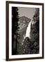 Upper Yosemite Falls in Monochrome-Michele Yamrick-Framed Photographic Print