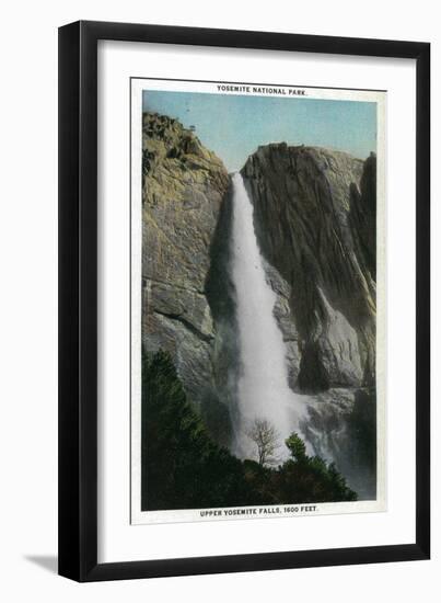 Upper Yosemite Falls - Yosemite, CA-Lantern Press-Framed Art Print