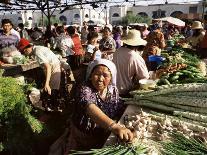 Vegetable Seller, Osh Bazaar, Bishkek, Kyrgyzstan, Central Asia-Upperhall-Photographic Print