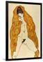 Upright Nude with Spread Legs and Yellow-Brown Shawl, 1914-Egon Schiele-Framed Giclee Print