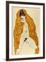 Upright Nude with Spread Legs and Yellow-Brown Shawl, 1914-Egon Schiele-Framed Giclee Print