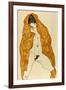 Upright Nude with Spread Legs and Yellow-Brown Shawl, 1914-Egon Schiele-Framed Giclee Print