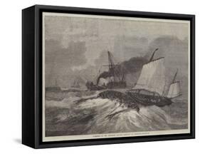 Upsetting of the Gorleston Salvage Life-Boat at Yarmouth-null-Framed Stretched Canvas
