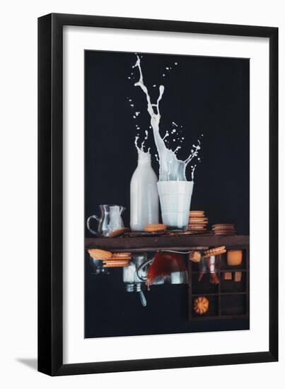 Upside And Down Again (with Milk)-Dina Belenko-Framed Giclee Print