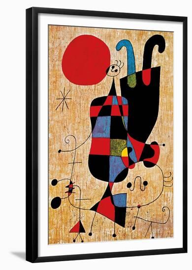 Upside-Down Figures-Joan Miro-Framed Art Print