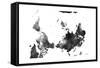 Upside Down Map of the World BG 1-Marlene Watson-Framed Stretched Canvas