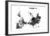 Upside Down Map of the World BG 1-Marlene Watson-Framed Giclee Print