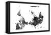 Upside Down Map of the World BG 1-Marlene Watson-Framed Stretched Canvas