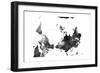 Upside Down Map of the World BG 1-Marlene Watson-Framed Premium Giclee Print