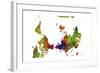 Upside Down Map of the World CLR 1-Marlene Watson-Framed Giclee Print