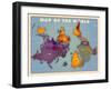 Upside Down Map of the World-American Flat-Framed Giclee Print