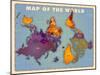 Upside Down Map of the World-American Flat-Mounted Giclee Print