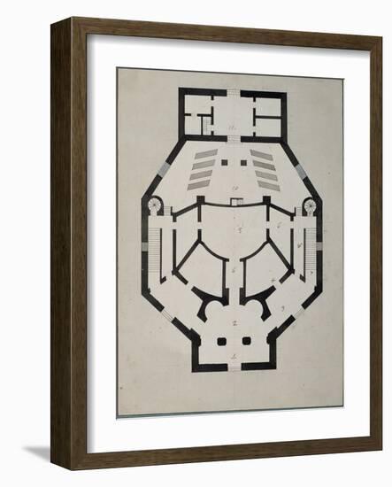 Upstairs Floor Plan-Giacomo Antonio Domenico Quarenghi-Framed Giclee Print