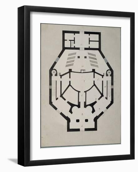 Upstairs Floor Plan-Giacomo Antonio Domenico Quarenghi-Framed Giclee Print