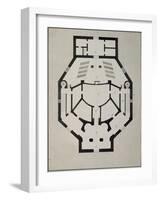 Upstairs Floor Plan-Giacomo Antonio Domenico Quarenghi-Framed Giclee Print