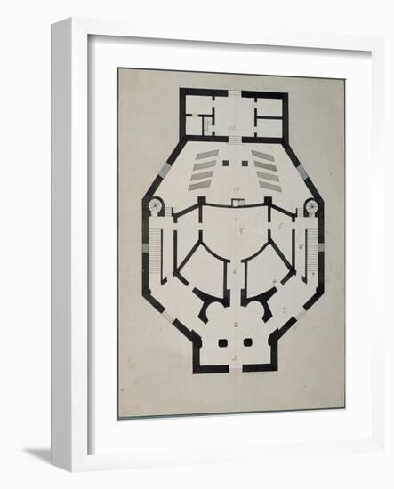 Upstairs Floor Plan-Giacomo Antonio Domenico Quarenghi-Framed Giclee Print