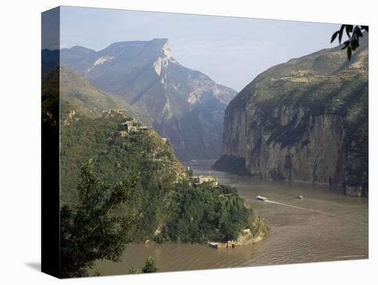 Upstream End Seen from Fengjie, Qutang Gorge, Three Gorges, Yangtze River, China-Tony Waltham-Stretched Canvas