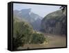 Upstream End Seen from Fengjie, Qutang Gorge, Three Gorges, Yangtze River, China-Tony Waltham-Framed Stretched Canvas