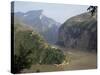 Upstream End Seen from Fengjie, Qutang Gorge, Three Gorges, Yangtze River, China-Tony Waltham-Stretched Canvas