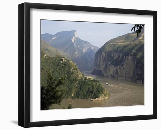 Upstream End Seen from Fengjie, Qutang Gorge, Three Gorges, Yangtze River, China-Tony Waltham-Framed Photographic Print