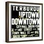 Uptown and Downtown, New York-Tosh-Framed Art Print