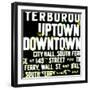 Uptown and Downtown, New York-Tosh-Framed Art Print