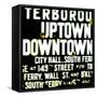 Uptown and Downtown, New York-Tosh-Framed Stretched Canvas