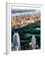 Uptown Manhattan and Central Park from the Viewing Deck of Rockefeller Center, New York-Philippe Hugonnard-Framed Premium Photographic Print