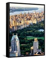 Uptown Manhattan and Central Park from the Viewing Deck of Rockefeller Center, New York-Philippe Hugonnard-Framed Stretched Canvas