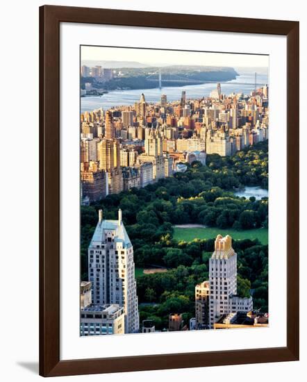 Uptown Manhattan and Central Park from the Viewing Deck of Rockefeller Center, New York-Philippe Hugonnard-Framed Photographic Print