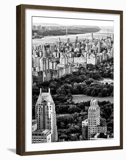 Uptown Manhattan and Central Park from the Viewing Deck of Rockefeller Center, New York-Philippe Hugonnard-Framed Premium Photographic Print