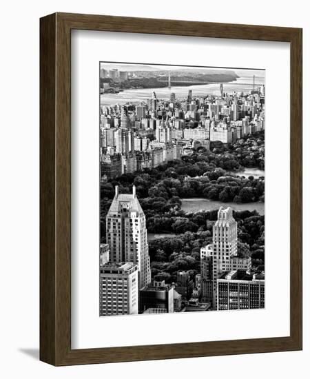 Uptown Manhattan and Central Park from the Viewing Deck of Rockefeller Center, New York-Philippe Hugonnard-Framed Art Print