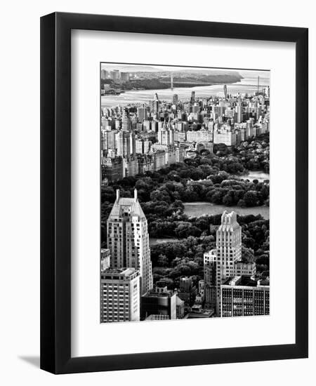 Uptown Manhattan and Central Park from the Viewing Deck of Rockefeller Center, New York-Philippe Hugonnard-Framed Art Print