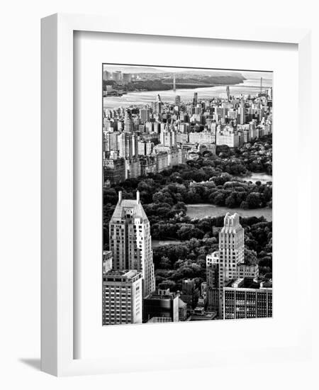 Uptown Manhattan and Central Park from the Viewing Deck of Rockefeller Center, New York-Philippe Hugonnard-Framed Art Print