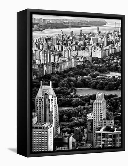 Uptown Manhattan and Central Park from the Viewing Deck of Rockefeller Center, New York-Philippe Hugonnard-Framed Stretched Canvas