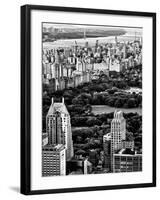 Uptown Manhattan and Central Park from the Viewing Deck of Rockefeller Center, New York-Philippe Hugonnard-Framed Art Print